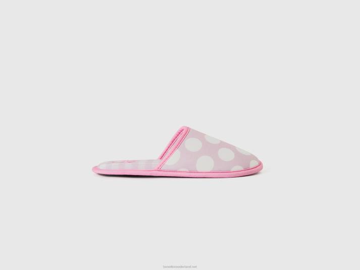 vrouwen Benetton pantoffels met patroon roze 4R62912