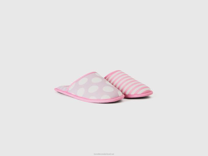 vrouwen Benetton pantoffels met patroon roze 4R62912