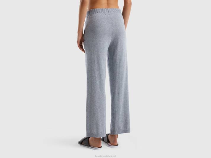 vrouwen Benetton broek van kasjmiermix lichtgrijs 4R62905
