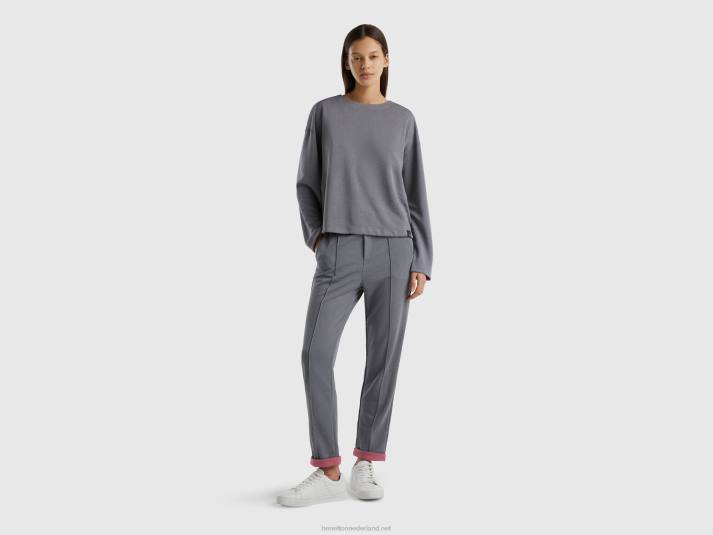 vrouwen Benetton omkeerbare zwierige top grijs 4R62920