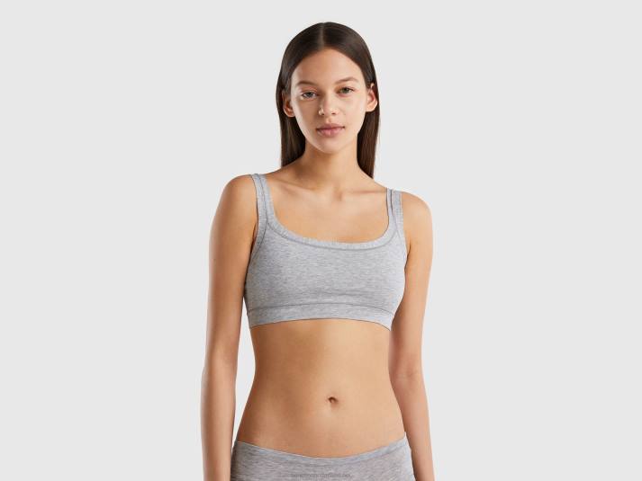 vrouwen Benetton Superstretch BH van biologisch katoen lichtgrijs 4R621095