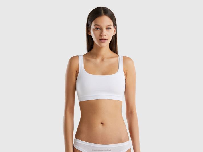 vrouwen Benetton Superstretch BH van biologisch katoen wit 4R621087