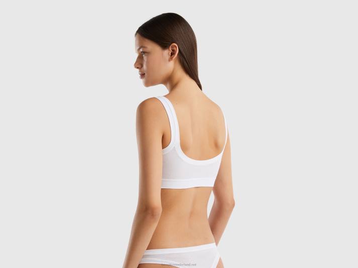 vrouwen Benetton Superstretch BH van biologisch katoen wit 4R621087