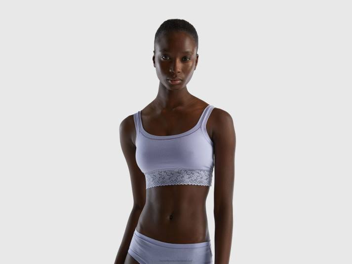 vrouwen Benetton bh van superstretch biologisch katoen lavendel 4R621015