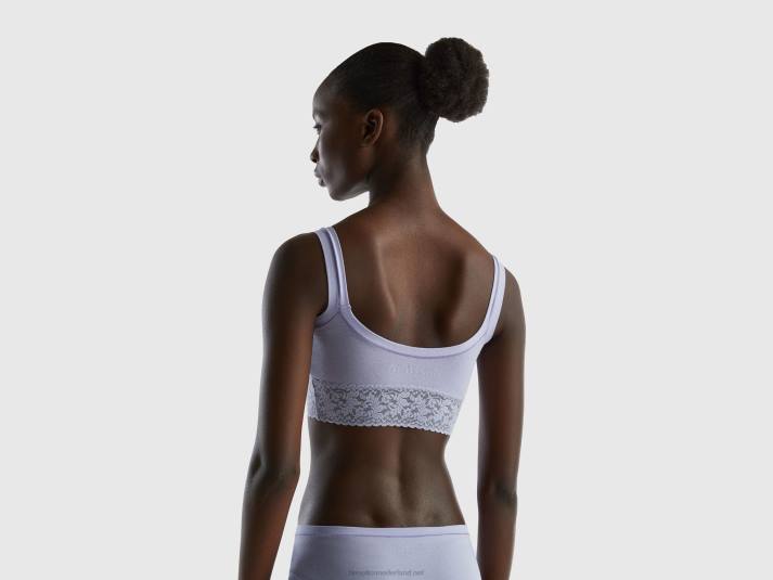 vrouwen Benetton bh van superstretch biologisch katoen lavendel 4R624236
