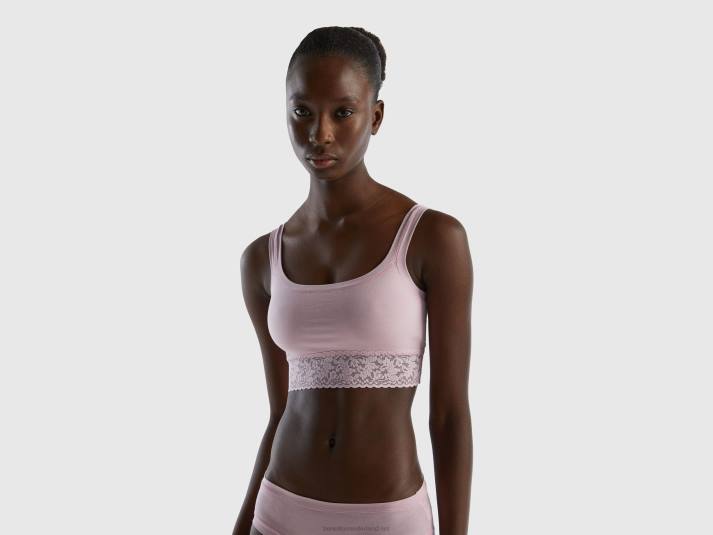 vrouwen Benetton bh van superstretch biologisch katoen lila 4R624257