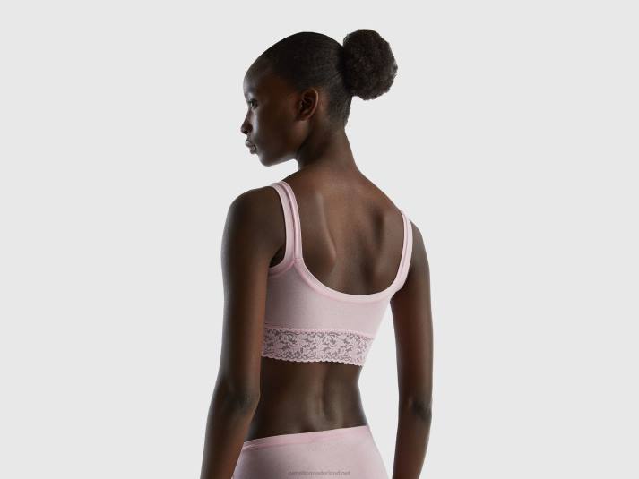 vrouwen Benetton bh van superstretch biologisch katoen lila 4R624257