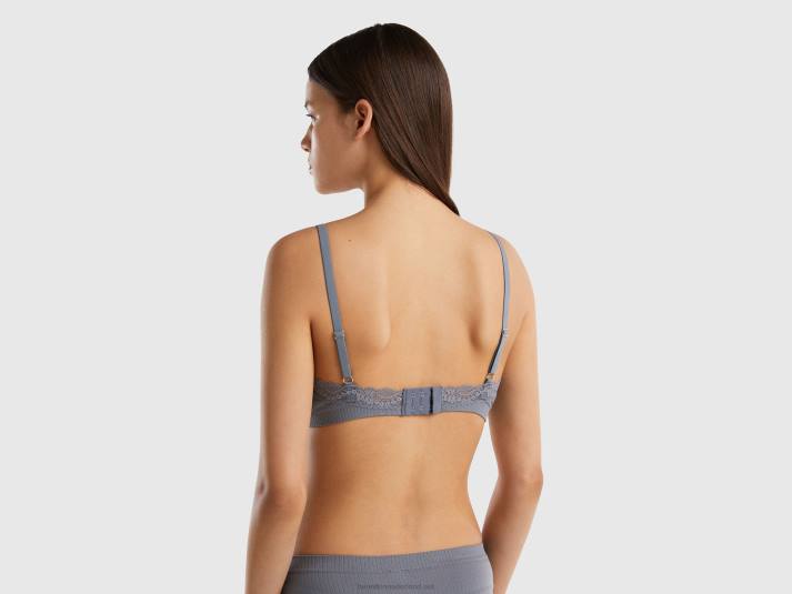vrouwen Benetton gebreide triangel bh grijs 4R62959