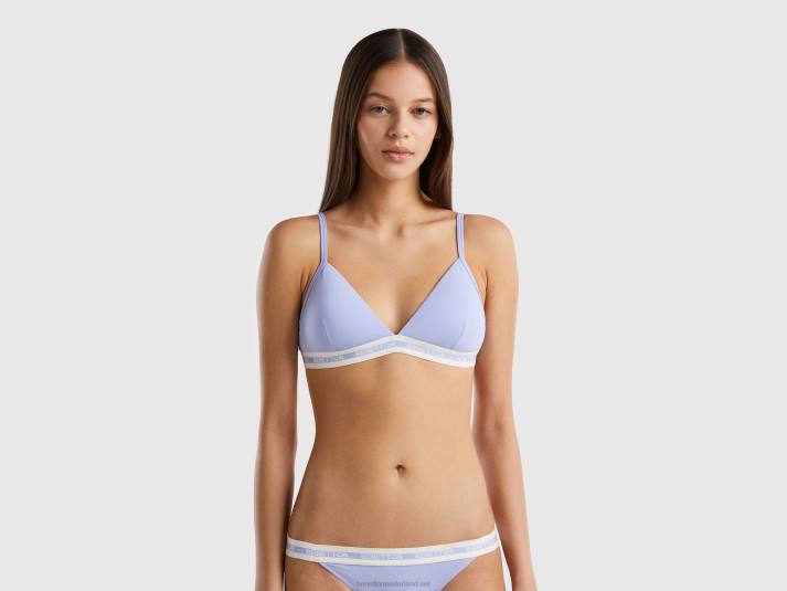 vrouwen Benetton triangel bh van biologisch katoen lavendel 4R621016