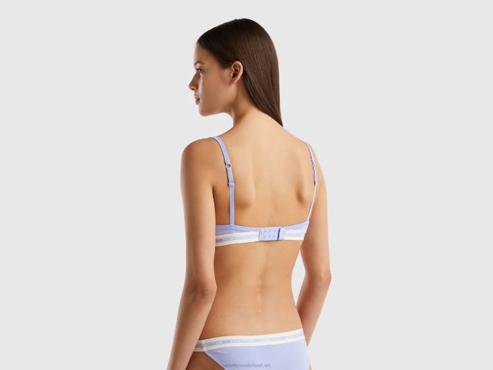 vrouwen Benetton triangel bh van biologisch katoen lavendel 4R624237
