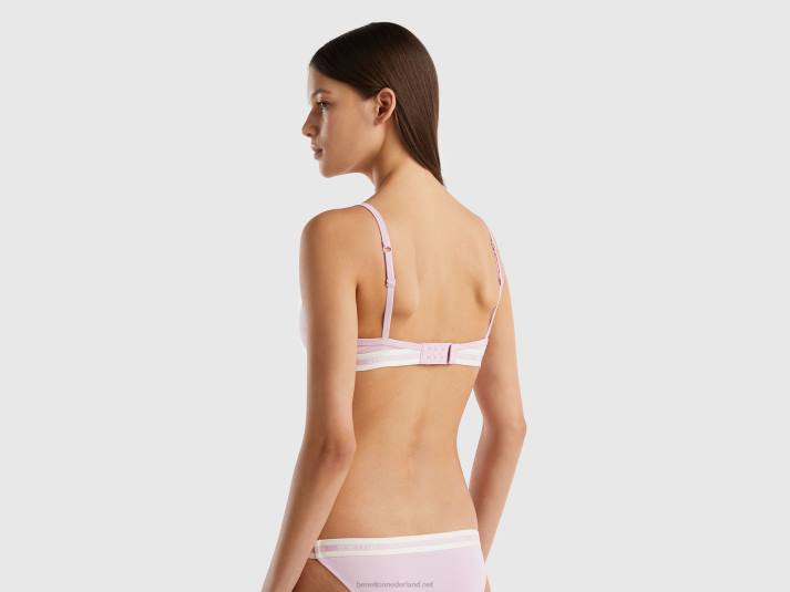 vrouwen Benetton triangel bh van biologisch katoen lila 4R62968
