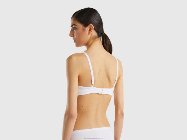 vrouwen Benetton triangel bh zonder vulling wit 4R624352