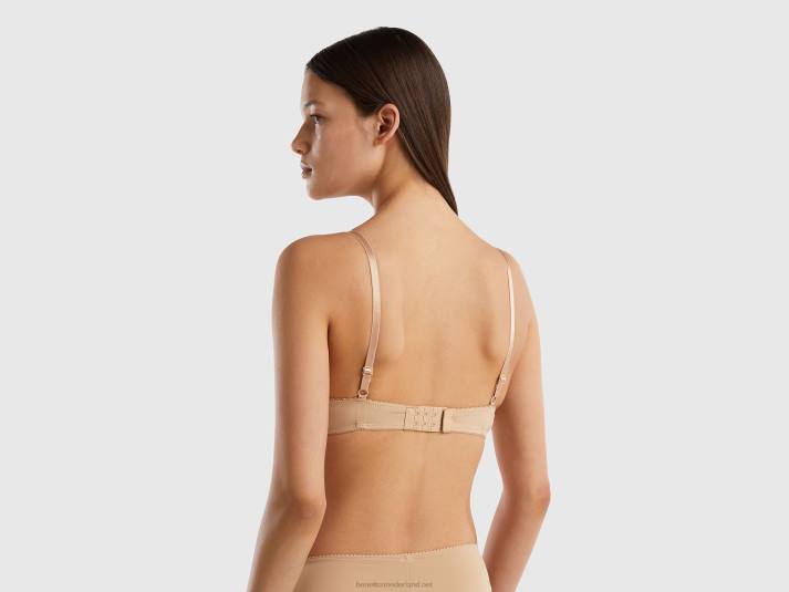 vrouwen Benetton voorgevormde bh met kant naakt 4R624285