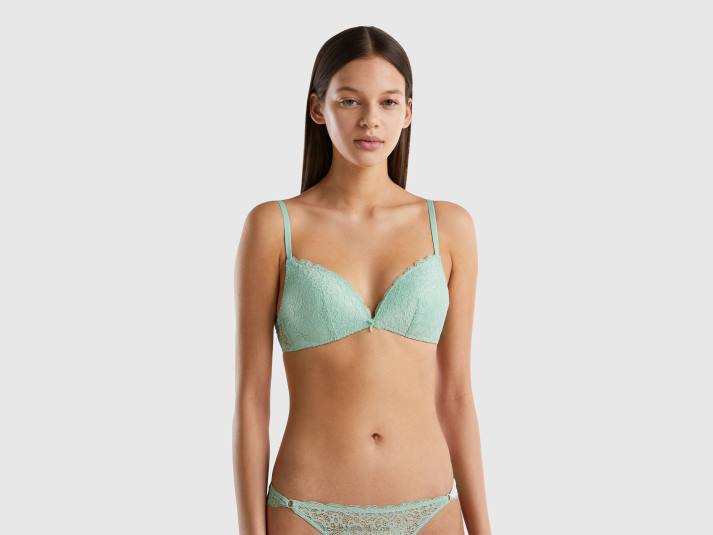 vrouwen Benetton voorgevormde bh van kant groente 4R624254