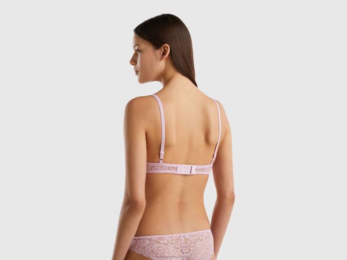 vrouwen Benetton voorgevormde bh van kant lila 4R62958