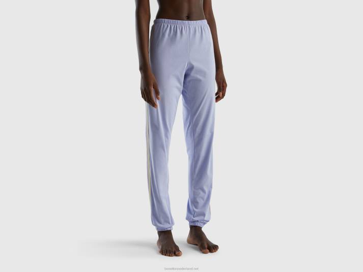 vrouwen Benetton broek van langvezelig katoen lavendel 4R621013