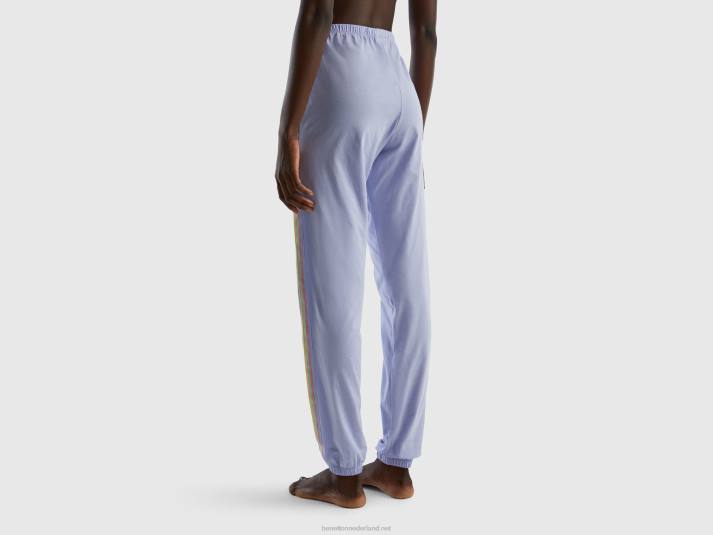 vrouwen Benetton broek van langvezelig katoen lavendel 4R621013