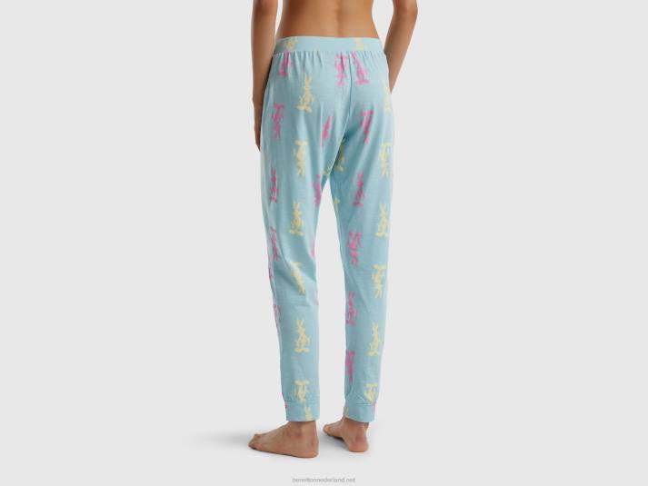 vrouwen Benetton bugs bunny broek lichtblauw 4R624269
