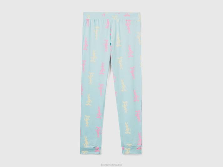 vrouwen Benetton bugs bunny broek lichtblauw 4R624269