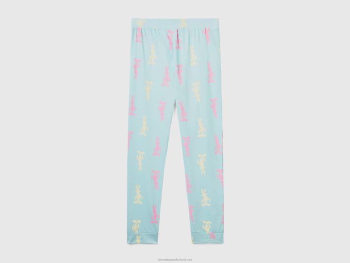 vrouwen Benetton bugs bunny broek lichtblauw 4R624269