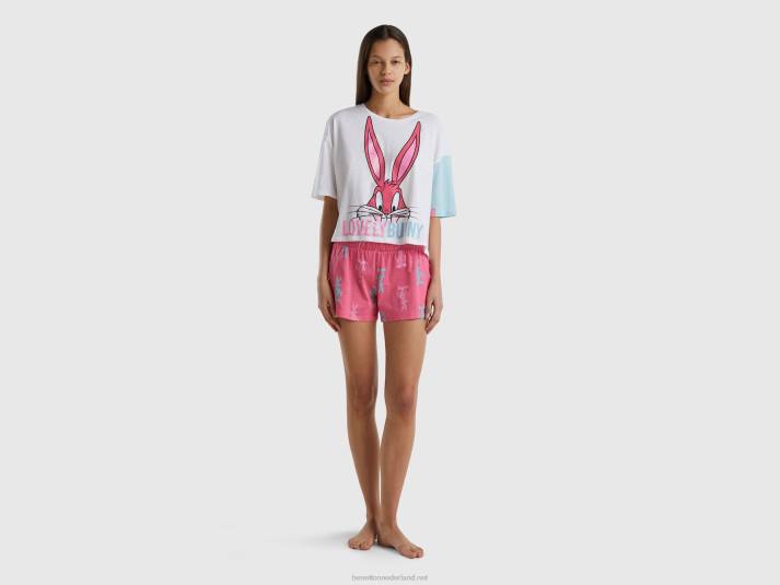 vrouwen Benetton bugs bunny korte broek fuchsia 4R624221