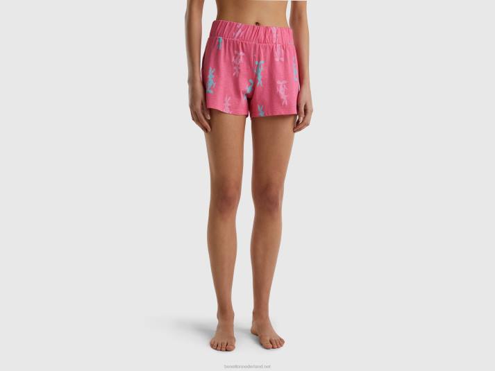 vrouwen Benetton bugs bunny korte broek fuchsia 4R62998