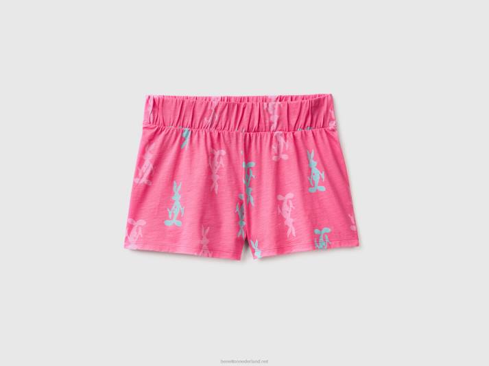 vrouwen Benetton bugs bunny korte broek fuchsia 4R62998