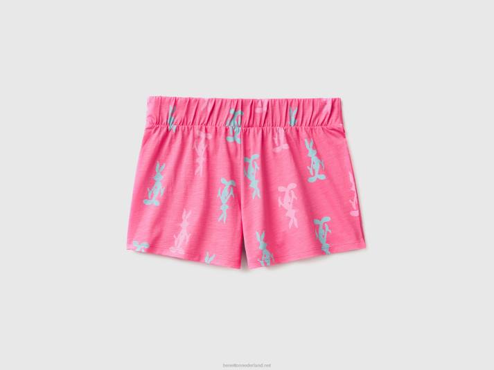 vrouwen Benetton bugs bunny korte broek fuchsia 4R62998