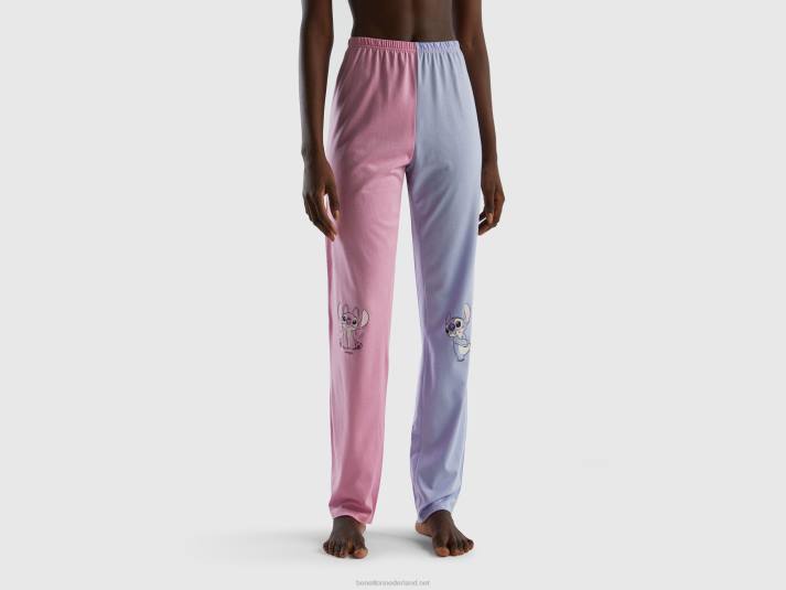 vrouwen Benetton stitch & angel-broek van warm katoen mauve 4R621020