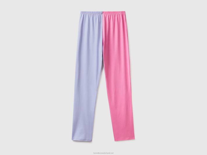 vrouwen Benetton stitch & angel-broek van warm katoen mauve 4R621020