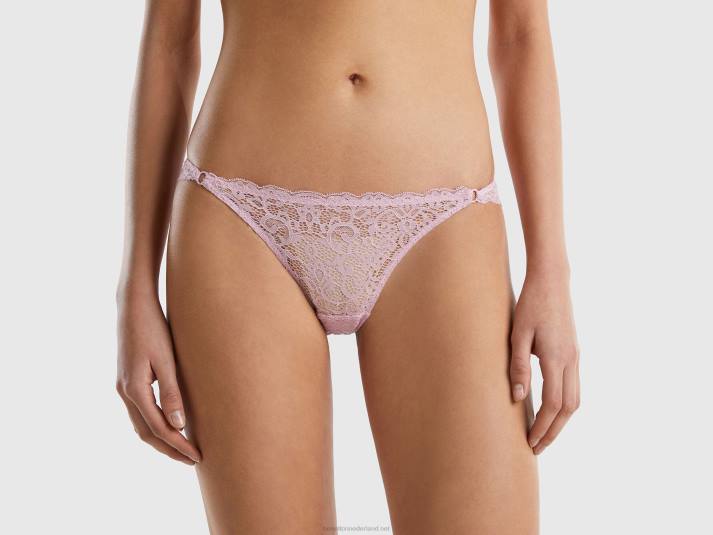 vrouwen Benetton Braziliaans ondergoed in kant lila 4R624274