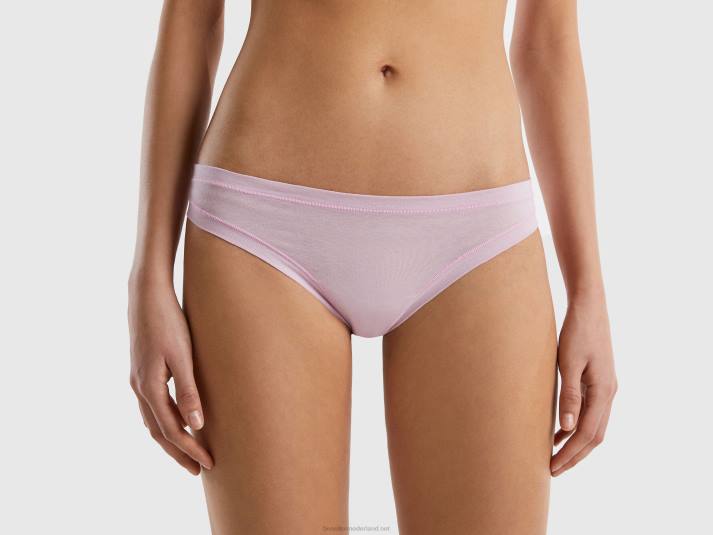 vrouwen Benetton Braziliaans ondergoed van superstretch biologisch katoen lila 4R624283