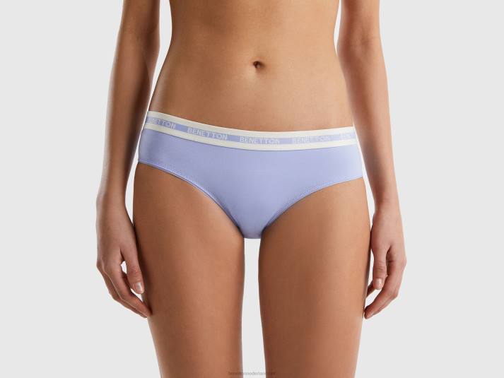 vrouwen Benetton hoog getailleerd ondergoed van biologisch katoen lavendel 4R624226