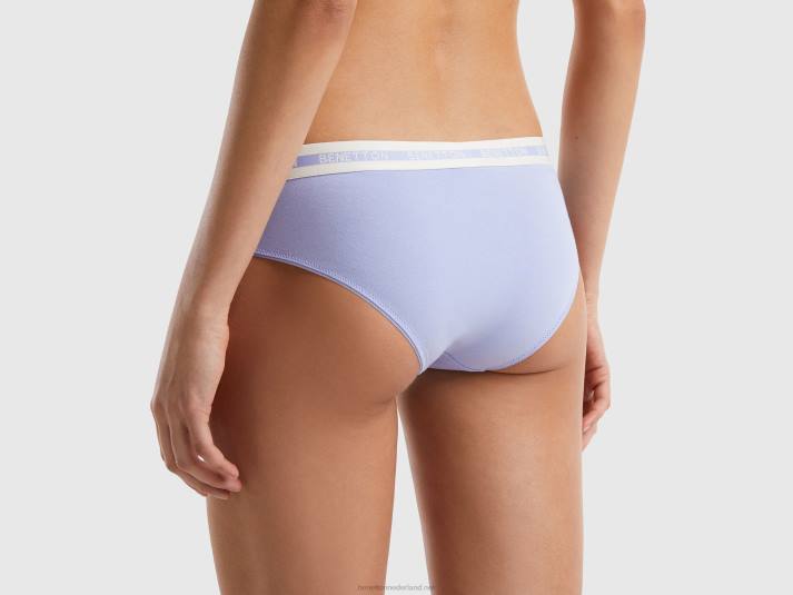 vrouwen Benetton hoog getailleerd ondergoed van biologisch katoen lavendel 4R624226