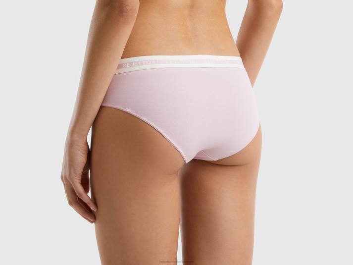 vrouwen Benetton hoog getailleerd ondergoed van biologisch katoen lila 4R624230