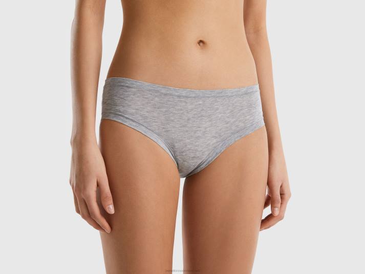 vrouwen Benetton hoogbouwondergoed van superstretch biologisch katoen lichtgrijs 4R624297