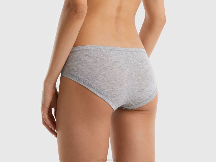 vrouwen Benetton hoogbouwondergoed van superstretch biologisch katoen lichtgrijs 4R624297