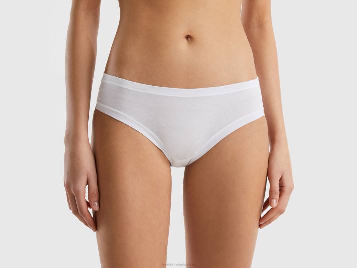 vrouwen Benetton hoogbouwondergoed van superstretch biologisch katoen wit 4R621039