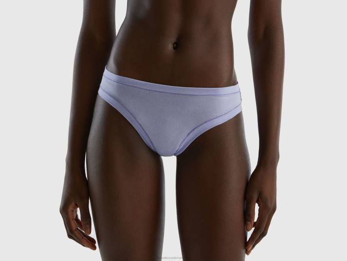 vrouwen Benetton laag uitgesneden ondergoed van superstretch biologisch katoen lavendel 4R62993