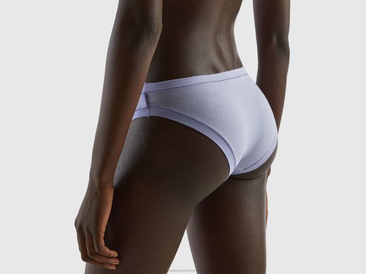 vrouwen Benetton laag uitgesneden ondergoed van superstretch biologisch katoen lavendel 4R62993
