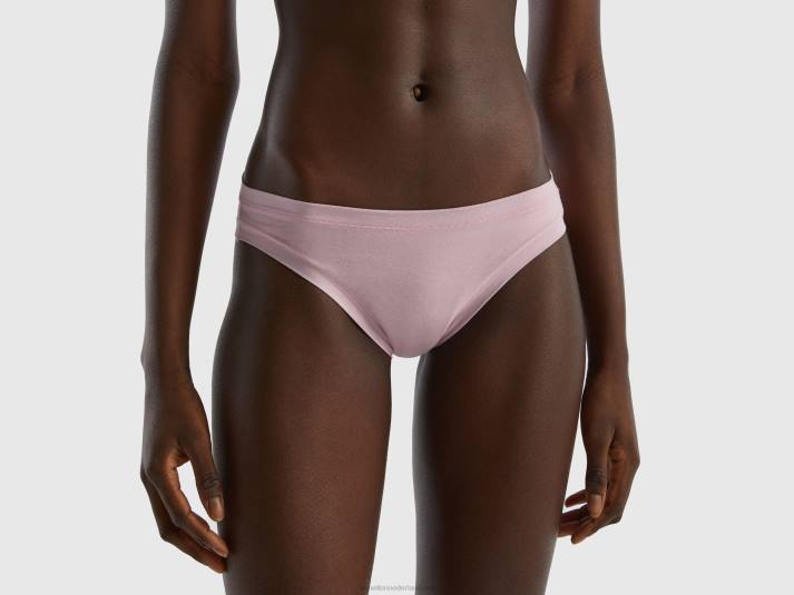 vrouwen Benetton laag uitgesneden ondergoed van superstretch biologisch katoen lila 4R624228
