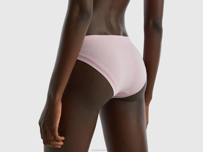 vrouwen Benetton laag uitgesneden ondergoed van superstretch biologisch katoen lila 4R624228