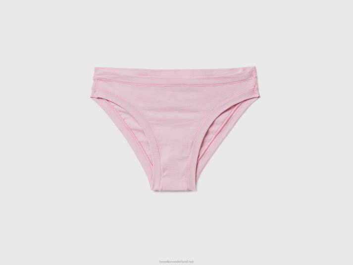 vrouwen Benetton laag uitgesneden ondergoed van superstretch biologisch katoen lila 4R624228