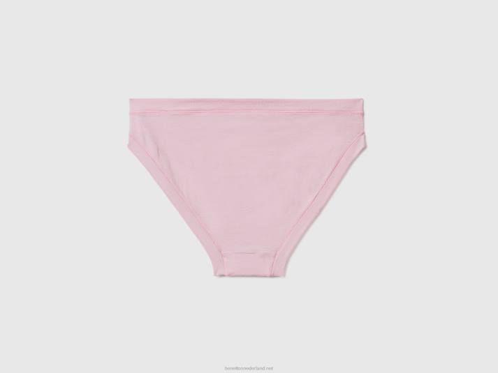 vrouwen Benetton laag uitgesneden ondergoed van superstretch biologisch katoen lila 4R624228