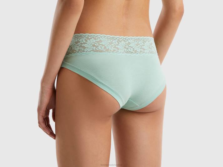 vrouwen Benetton ondergoed met kant van superstretch biologisch katoen groente 4R624249