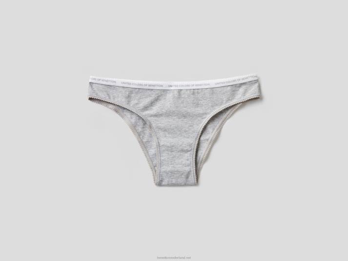 vrouwen Benetton ondergoed van biologisch katoen lichtgrijs 4R624302