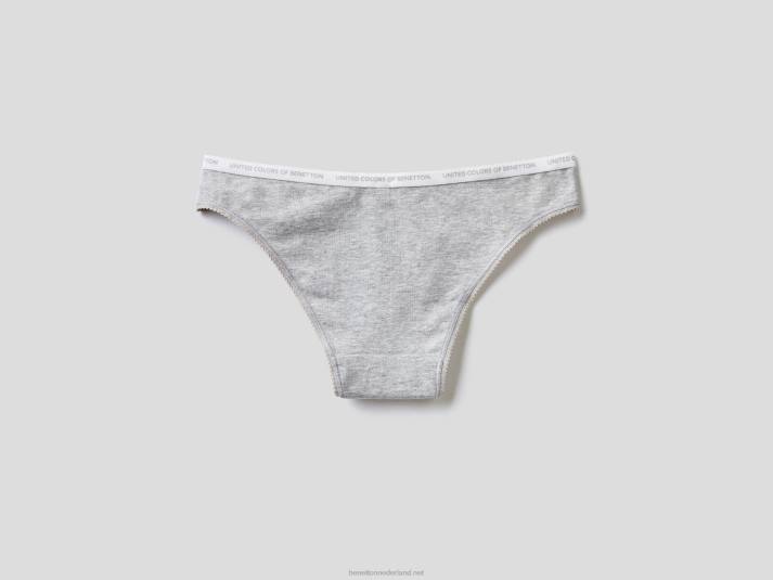 vrouwen Benetton ondergoed van biologisch katoen lichtgrijs 4R624302