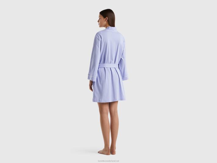 vrouwen Benetton midi kamerjas van zuivere viscose lila 4R62909