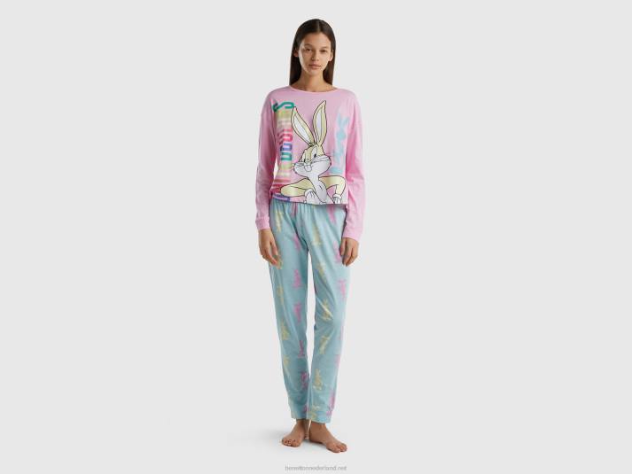 vrouwen Benetton bugs konijntje & lola t-shirt roze 4R62965