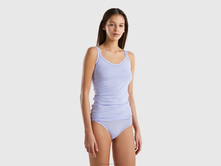 vrouwen Benetton tanktop van superstretch biologisch katoen lavendel 4R624229